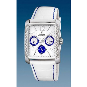 Bracelet de montre Festina F16524-3 Cuir Blanc 25mm