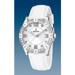 Bracelet de montre Festina F16537-1 Cuir Blanc 20mm