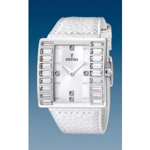Bracelet de montre Festina F16538-1 Cuir Blanc 32mm