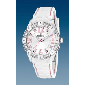 Bracelet de montre Festina F16541-3 Silicone Blanc 20mm