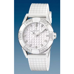 Bracelet de montre Festina F16563-1 Caoutchouc Blanc