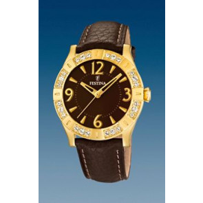Bracelet de montre Festina F16580-3 Cuir Brun 20mm