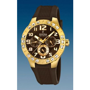 Bracelet de montre Festina F16581-3 Caoutchouc Brun 15mm