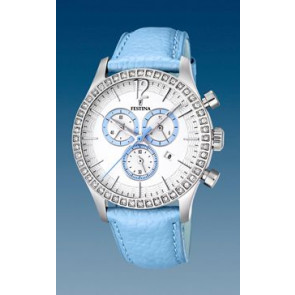 Bracelet de montre Festina F16590-2 Cuir Bleu clair 21mm