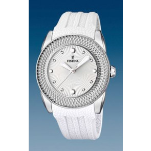 Bracelet de montre Festina F16591-1 Silicone Blanc 24mm