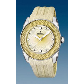 Bracelet de montre Festina F16591-2 Silicone Beige 24mm