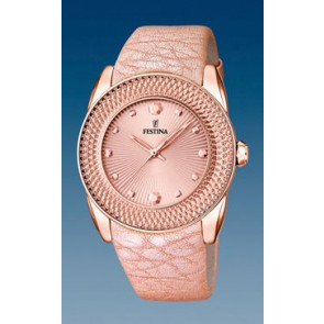 Bracelet de montre Festina F16591-B Cuir Rosé 24mm