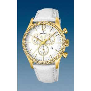 Bracelet de montre Festina F16605-1 Cuir Blanc 21mm