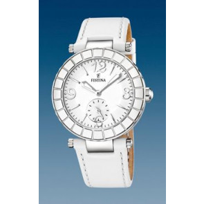 Bracelet de montre Festina F16619-1 Cuir Blanc 11mm