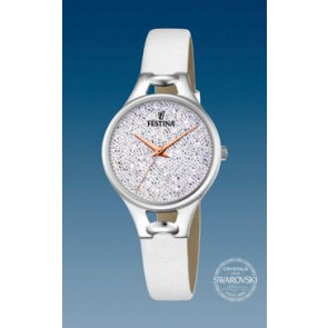 Bracelet de montre Festina F20334-1 Cuir Blanc 10mm