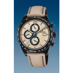 Bracelet de montre Festina F20344-1 Cuir Beige 22mm