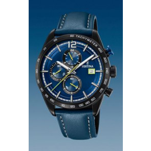 Bracelet de montre Festina F20344-2 Cuir Bleu 22mm