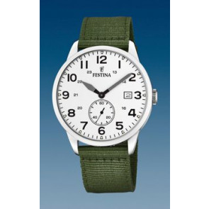 Bracelet de montre Festina F20347-1 Textile Vert