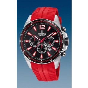 Bracelet de montre Festina F20376-6 Silicone Rouge