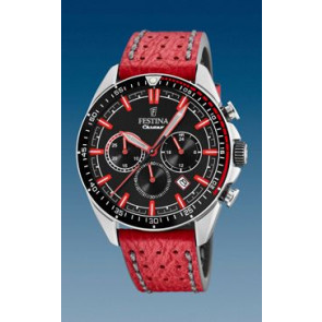 Bracelet de montre Festina F20377-5 Cuir Rouge