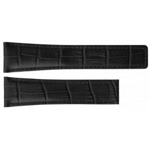 Bracelet de montre Tag Heuer FC6177 Peau de crocodile Noir 22mm