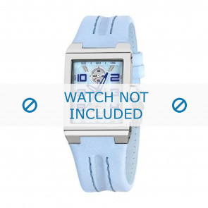 Festina bracelet de montre F16224-1 Cuir Bleu 14mm + coutures défaut