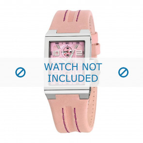 Festina bracelet de montre F16224-2 Cuir Rose 14mm + coutures défaut