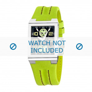 Festina bracelet de montre F16224-3 Cuir Vert 14mm + coutures défaut