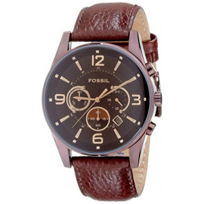 Bracelet de montre Fossil FS4386 Cuir Brun 24mm