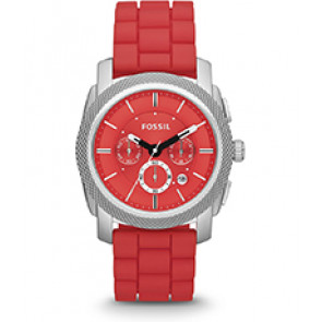 Bracelet de montre Fossil FS4808 Silicone Rouge 24mm