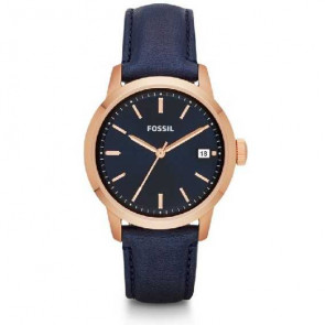 Bracelet de montre Fossil FS4838 Cuir Bleu 20mm