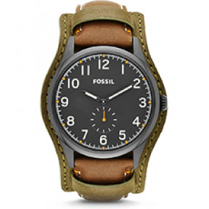 Bracelet de montre Fossil FS4917 Cuir Brun 22mm