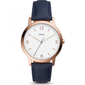 Bracelet de montre Fossil FS5429 Cuir Bleu 20mm