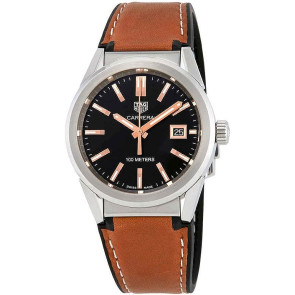 Bracelet de montre Tag Heuer FT6116 Cuir/Plastique Brun