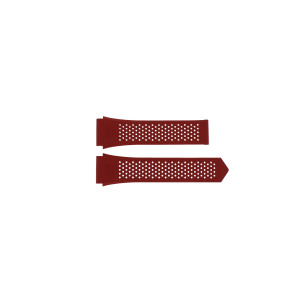 Bracelet de montre Montre intelligente Tag Heuer FT6216 Caoutchouc Rouge 22mm