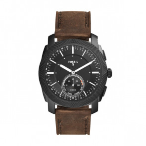 Bracelet de montre Fossil FTW1163 Cuir Brun foncé 24mm