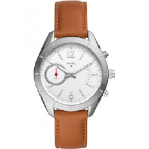Bracelet de montre Fossil FTW1169 Cuir Brun 18mm