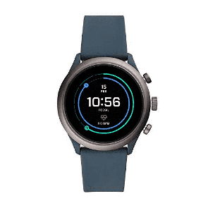 Bracelet de montre Fossil FTW4021 Plastique Bleu 20mm