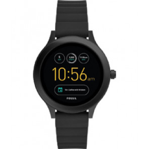 Bracelet de montre Fossil FTW6009 Silicone Noir 18mm