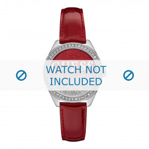 Guess bracelet de montre W0823L3 Glitter Girl Cuir Rouge 16mm + coutures  rouges