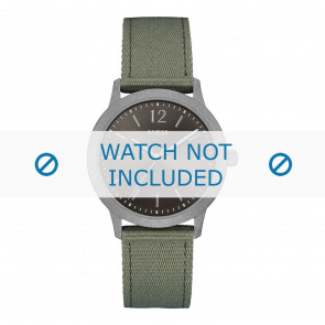 Guess bracelet de montre W0976G3 Textile Vert 20mm + coutures défaut