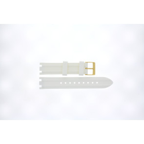 Bracelet de montre Guess GW0407L2 / Heiress Caoutchouc Blanc 19mm