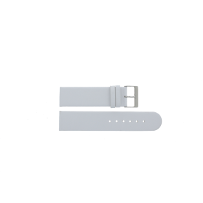 Bracelet de montre en vrai cuir blanc 22mm