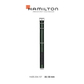 Bracelet de montre Hamilton H694354107 Nylon Multicolore 22mm