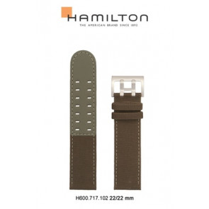 Bracelet de montre Hamilton H717160 / H600.717.172 / H694.717.102 Toile Vert 22mm