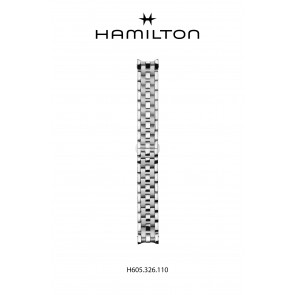 Bracelet de montre Hamilton H695326110 / H326160 Acier 22mm