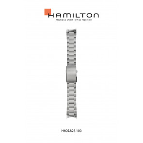 Bracelet de montre Hamilton H825150 / H695825100 Acier 22mm