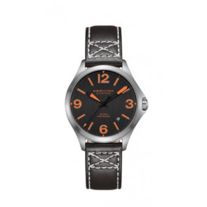 Bracelet de montre Hamilton H76235731 Cuir Noir 19mm