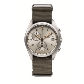 Bracelet de montre Hamilton H76552955 Textile Taupe 22mm
