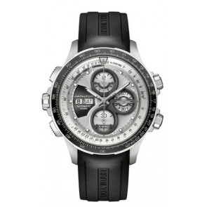 Bracelet de montre Hamilton H0017772635101 / H600777107 Caoutchouc Noir 22mm