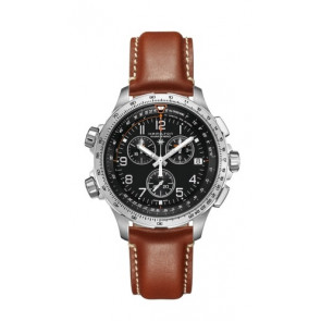 Bracelet de montre Hamilton H77912535 Cuir Brun 22mm