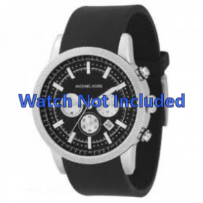 Michael Kors bracelet de montre MK8040 / MK8055 Caoutchouc Noir 22mm