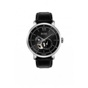 Bracelet de montre Hugo Boss HB-308-1-14-3002 / HB659302800 Cuir Noir 22mm