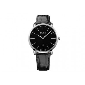 Bracelet de montre Hugo Boss HB-273-1-14-2825 / HB659302661 / HB1513266 Cuir Noir 21mm