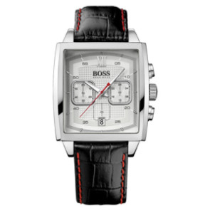 Bracelet de montre Hugo Boss HB-87-1-14-2418 / HB659302198 Cuir Noir